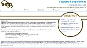 Kentucky Supported Employment Training Project