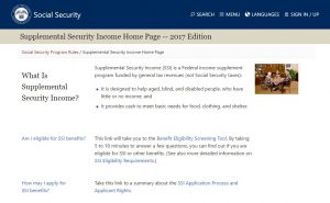 Supplemental Security Income