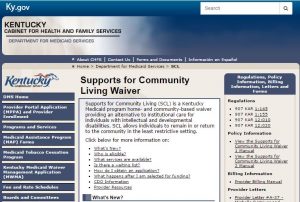 Kentucky Supports for Community Living Medicaid Waiver