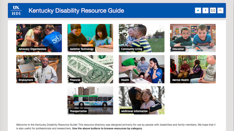 HDI Kentucky Disability Resource Guide website image