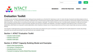 NTACT Evaluation Toolkit image