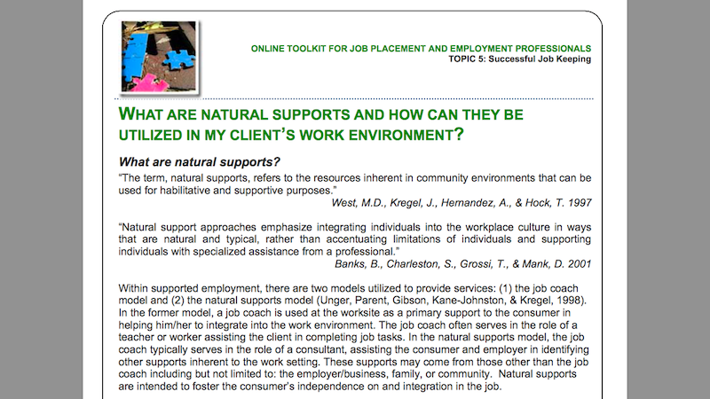 Natural Support website image.