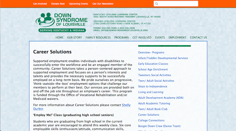 DSL Career Solutions web page image