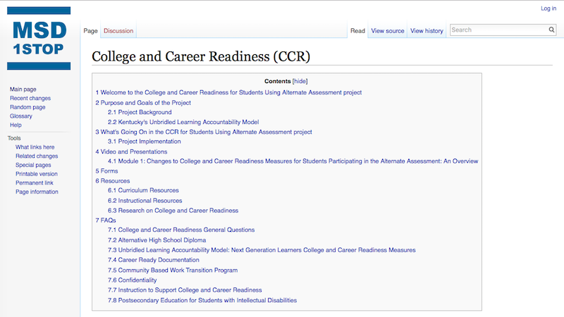 College and Career Readiness webpage image