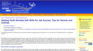 NCWD Soft Skills web page image