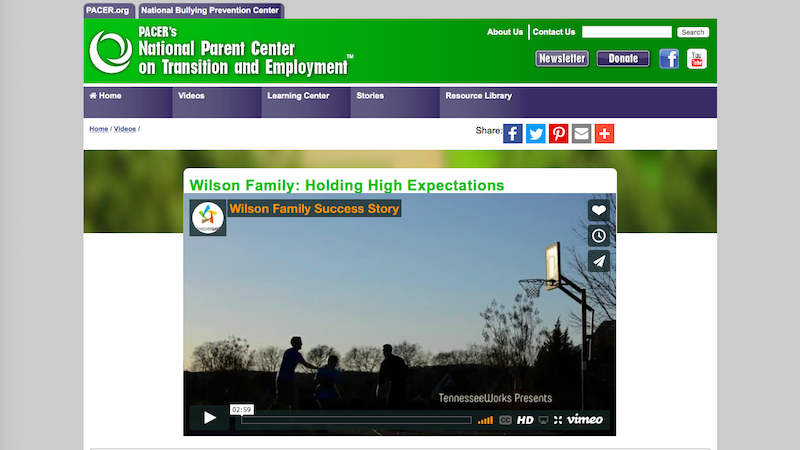 Wilson family video image