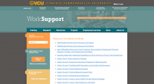 VCU Work Support website image