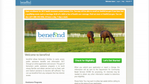 Benefind homepage image.