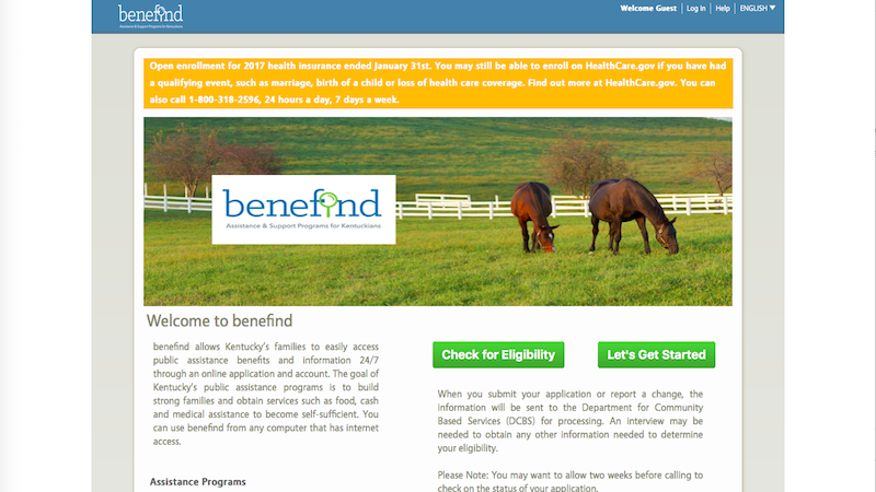 Benefind homepage image.