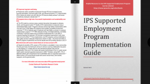 IPS Supported Employment Booklet Cover