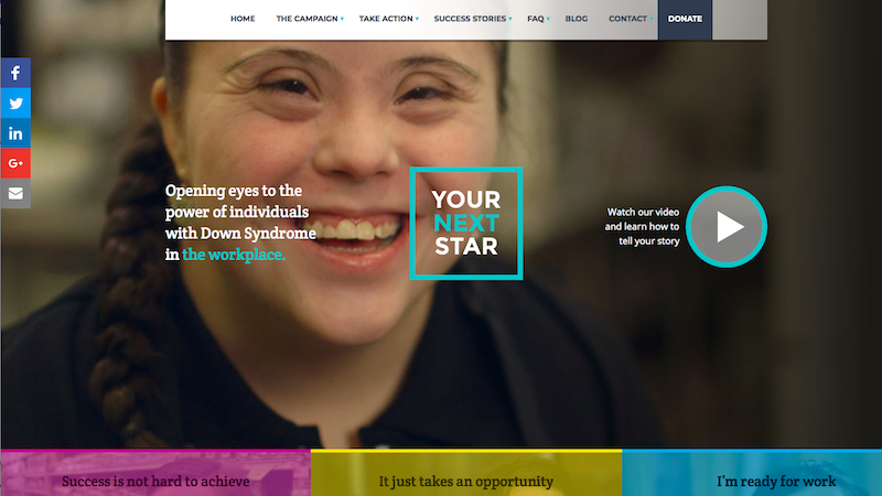Your Next Star website homepage image.