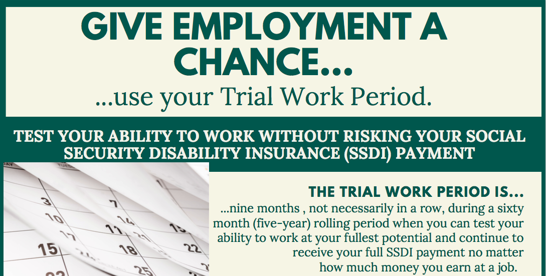 Image of Trial Work period flyer