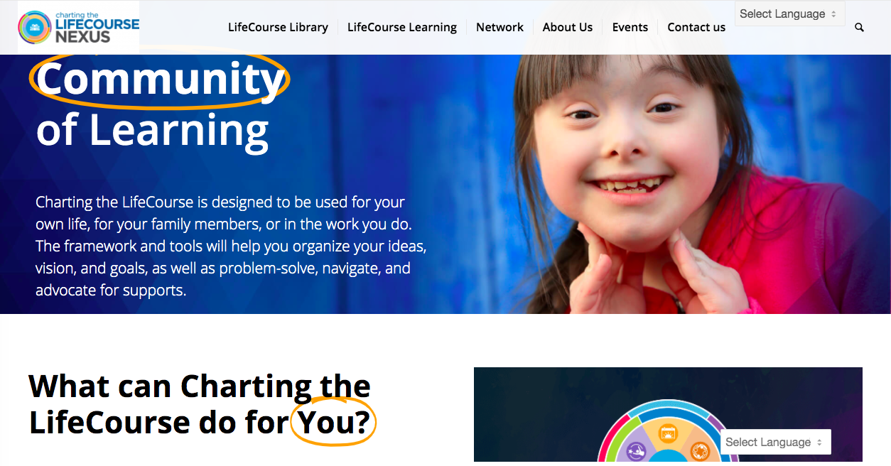 Charting the Lifecourse web image