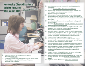 Checklist with young woman with Turner syndrome working at a computer